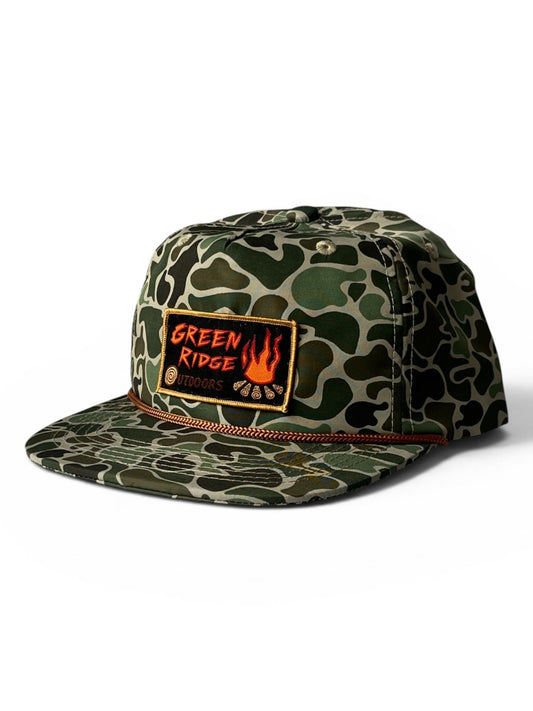 Flat Brim Camo Rope Hat