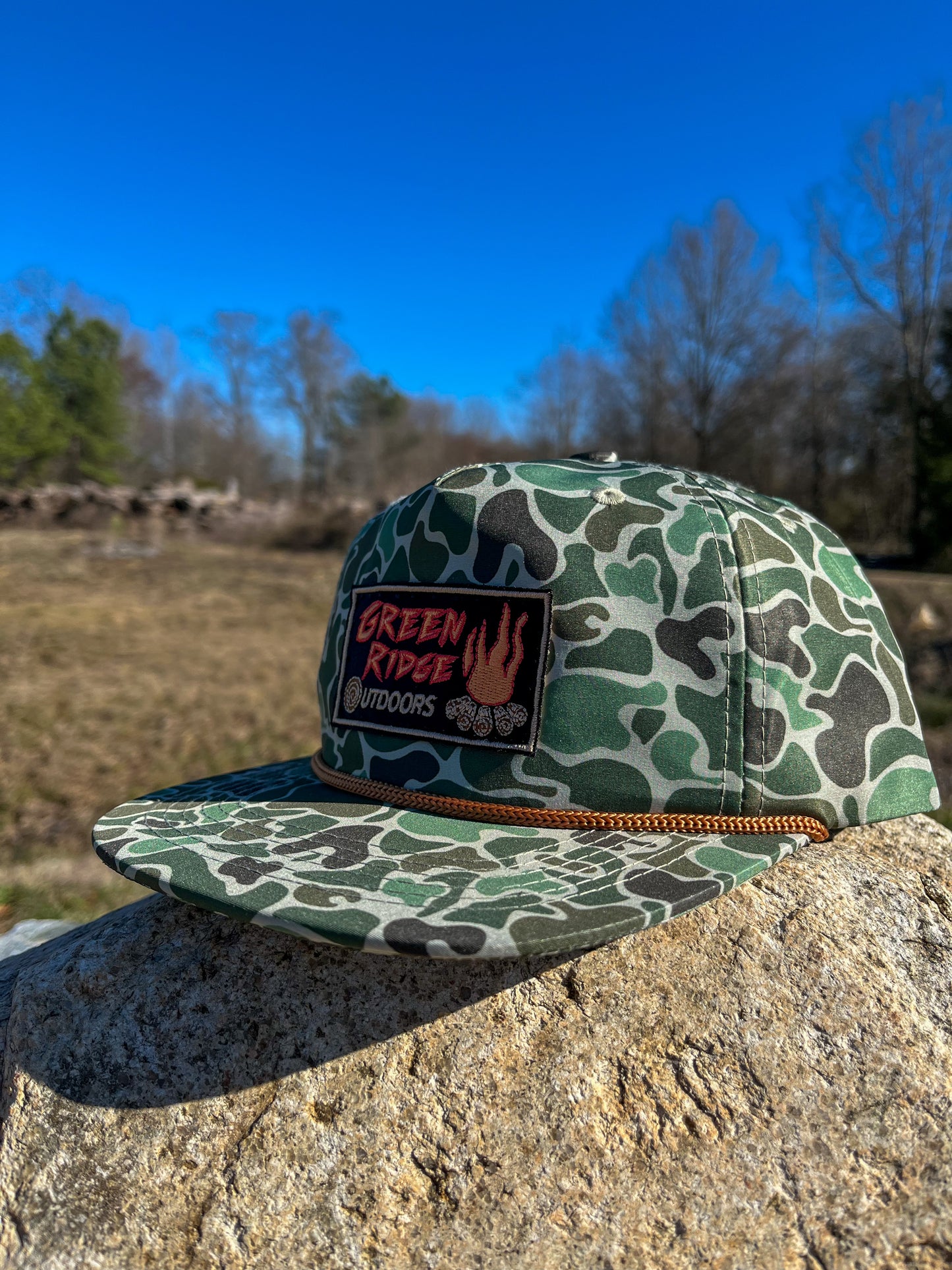 Flat Brim Camo Rope Hat