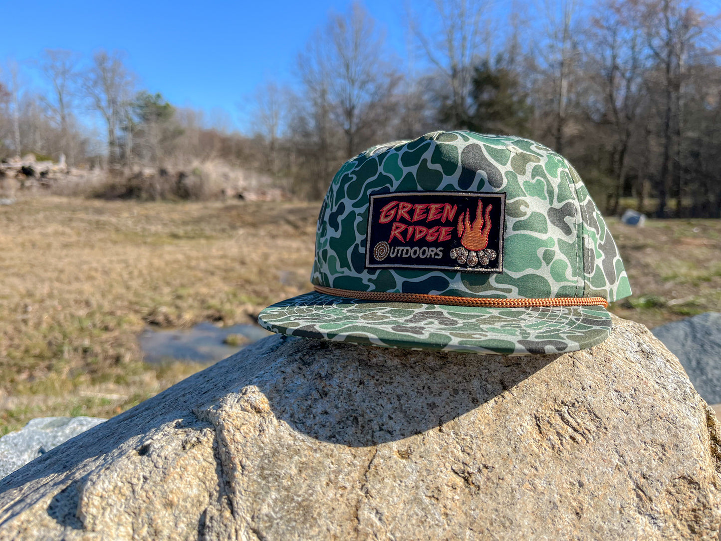 Flat Brim Camo Rope Hat